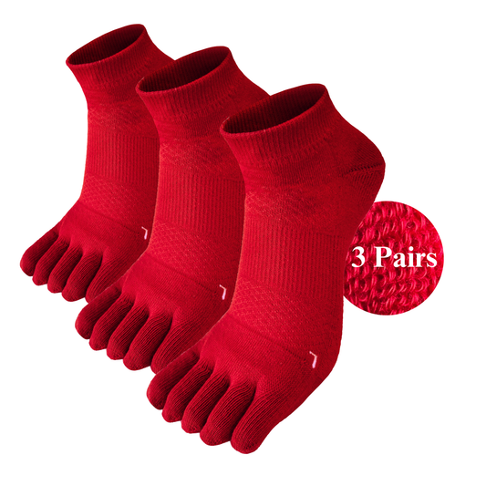 3 Pair Cushion Running Toe Socks