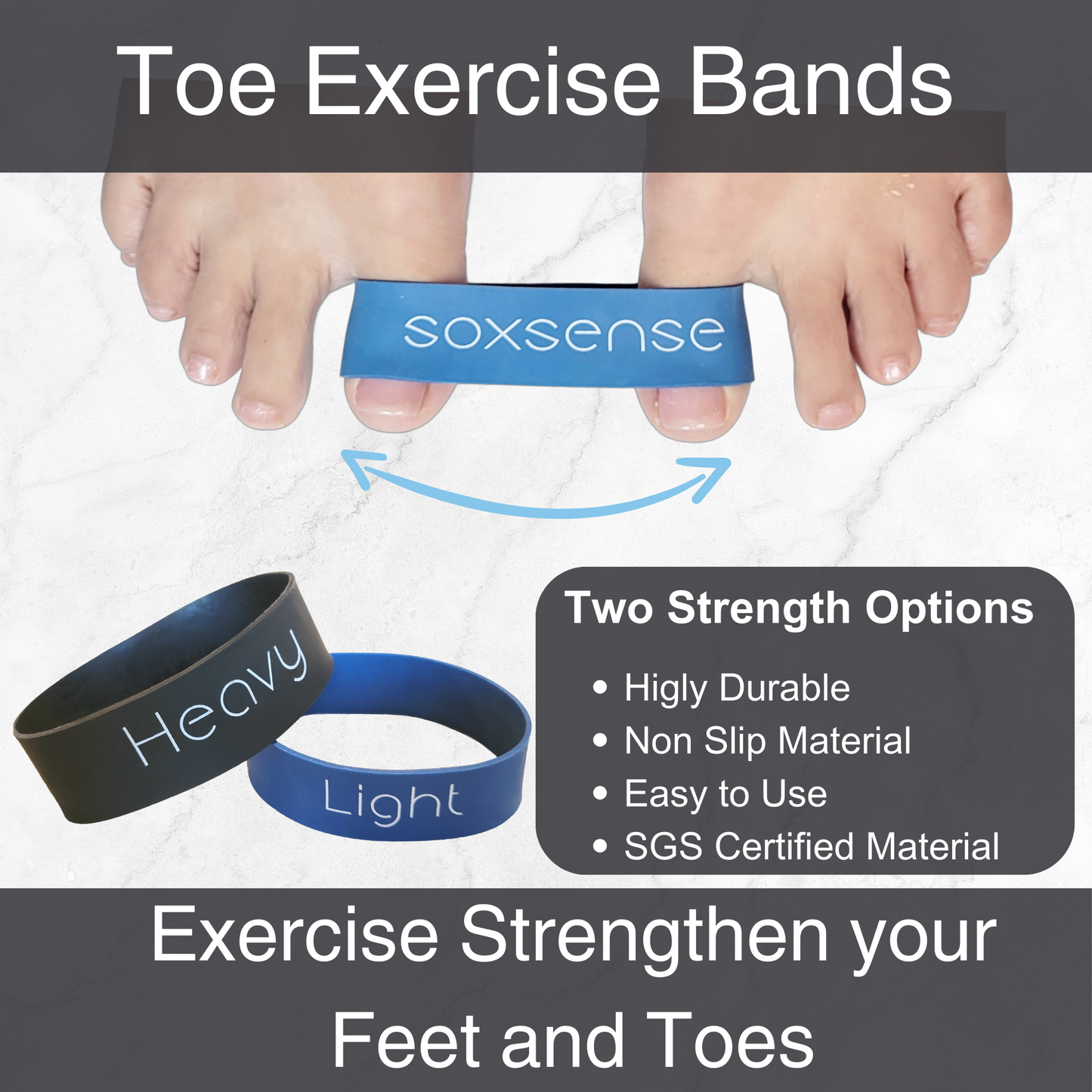 2 PCS Toe Exercising Bands