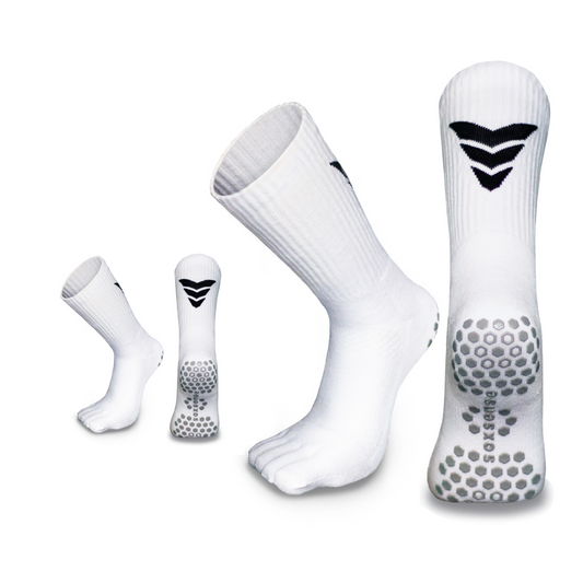 2 Pairs Crew Grip Toe Socks with Cushion