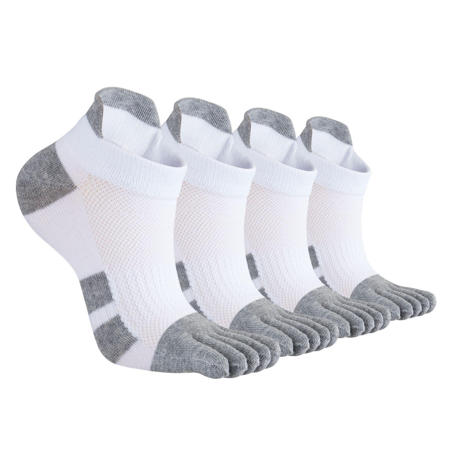 4 Pairs Premium Cotton Toe Socks Lightweight