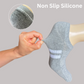 4 Pair Cushion No Show Toe Socks