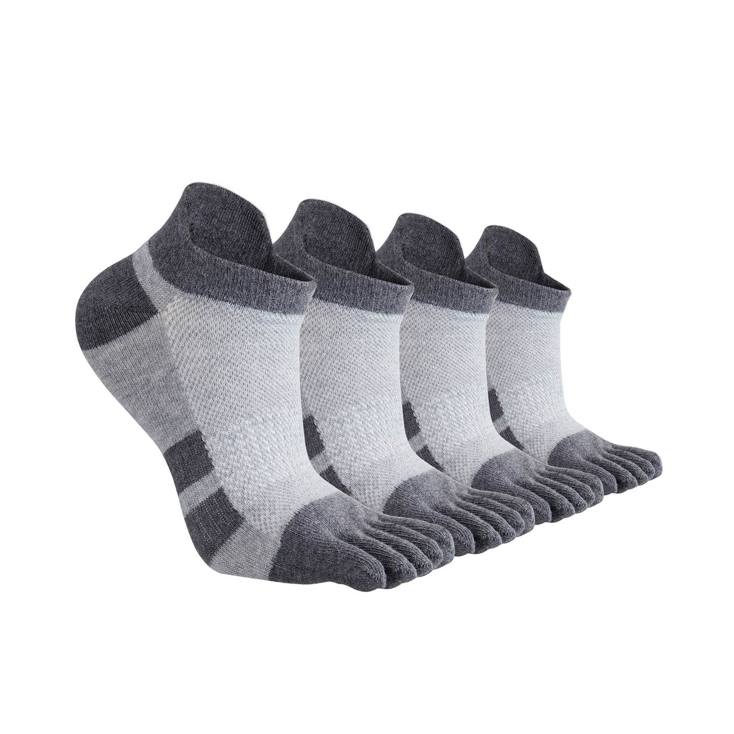 4 Pairs Premium Cotton Toe Socks Lightweight